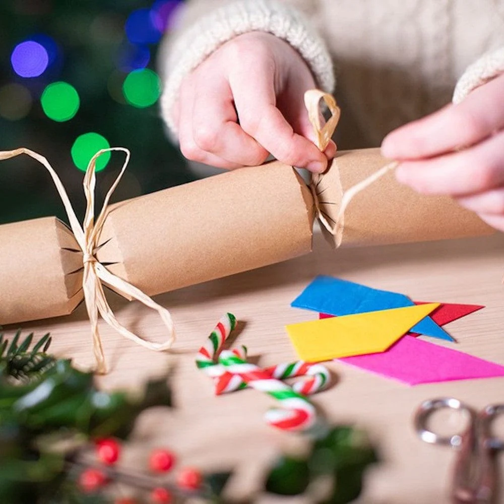 Kraft Brown Christmas Cracker Making Kit (6) - Image 2