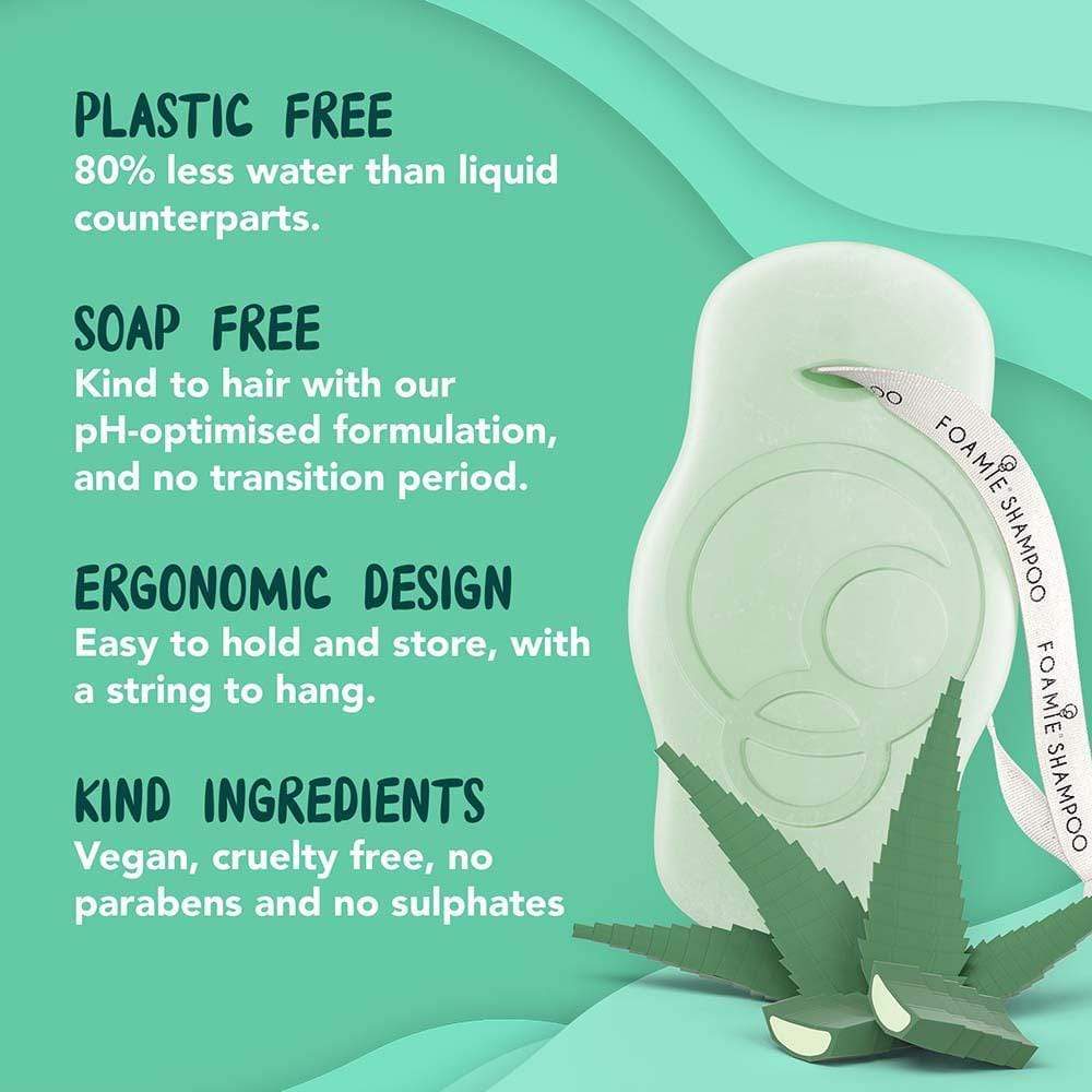 Aloe Vera Shampoo Bar for Dry Hair by FOAMIE - Image 2