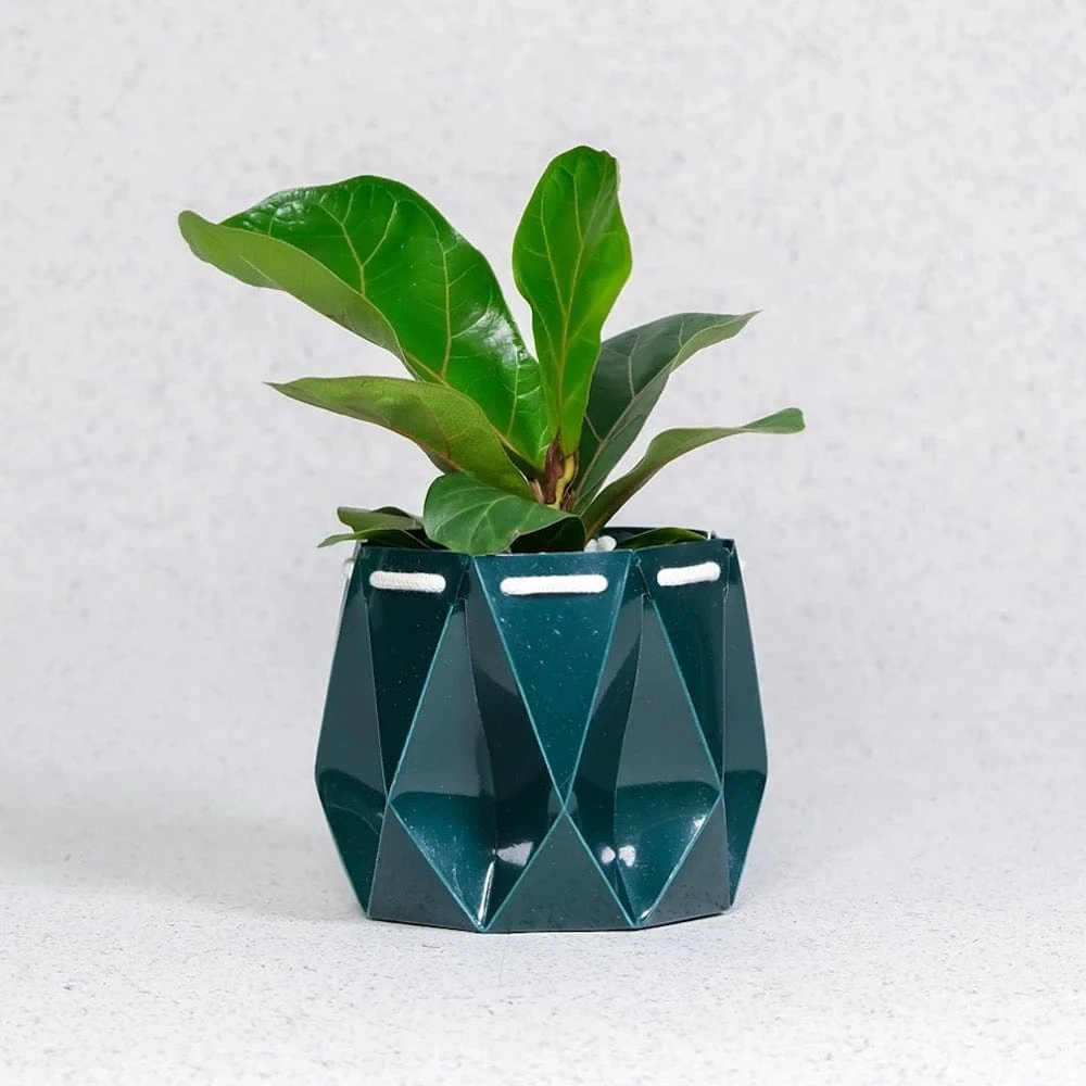 POTR Self Watering Ocean Plant Pot - Deep Green - Image 2