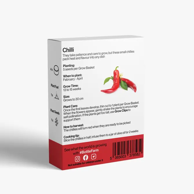 Red Hot Chilli Grow Pack - Refill Kit - Image 2