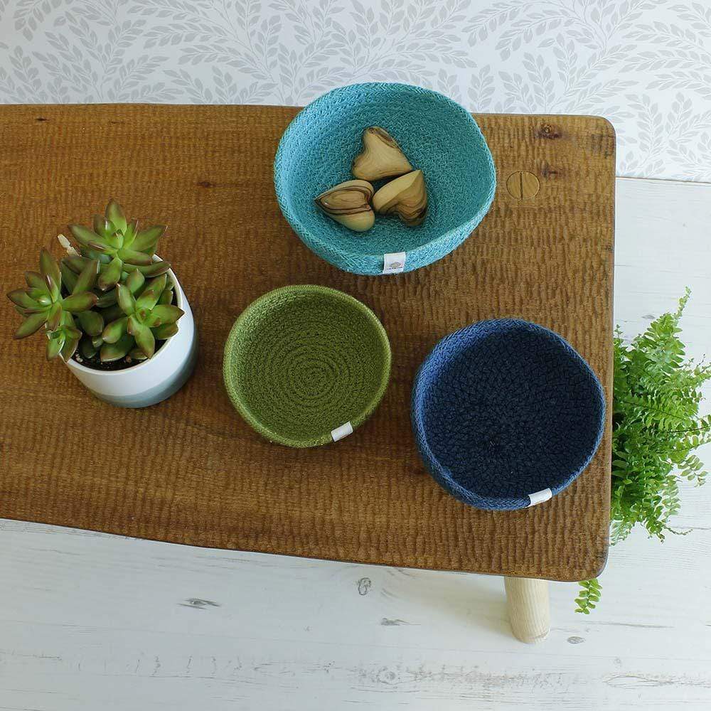 Respiin Jute Mini Bowl Set - Ocean - Image 4