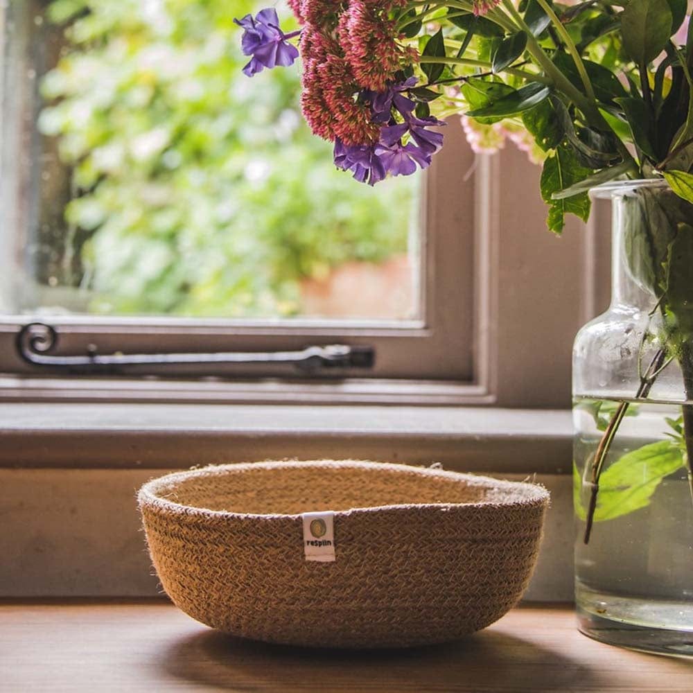 Respiin Medium Jute Bowl - Natural - Image 3