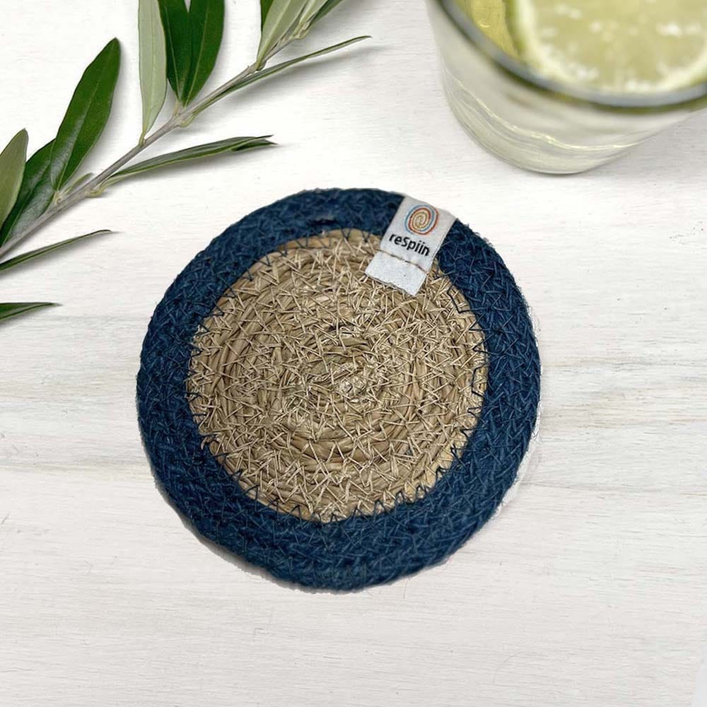 Respiin Round Seagrass & Jute Coaster - Image 4