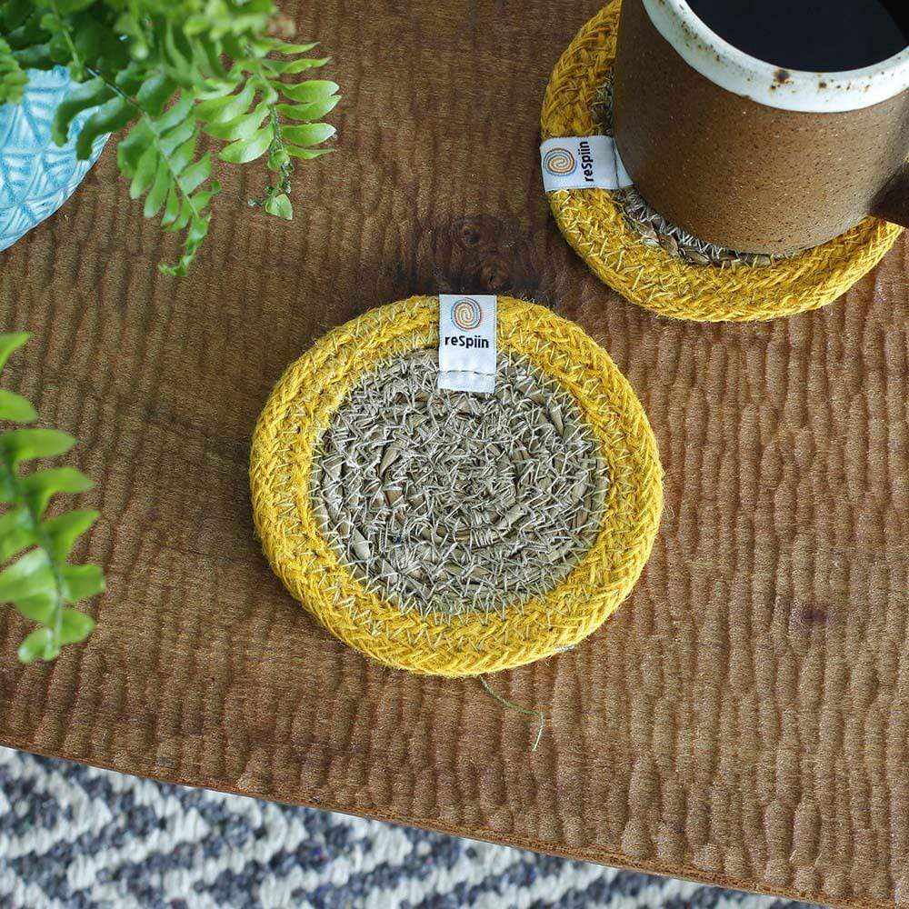Respiin Round Seagrass & Jute Coaster - Image 5