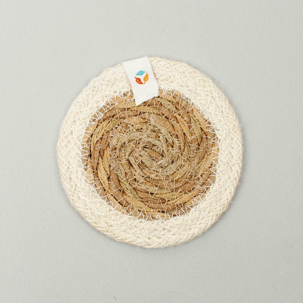 Respiin Round Seagrass & Jute Coaster - Image 7