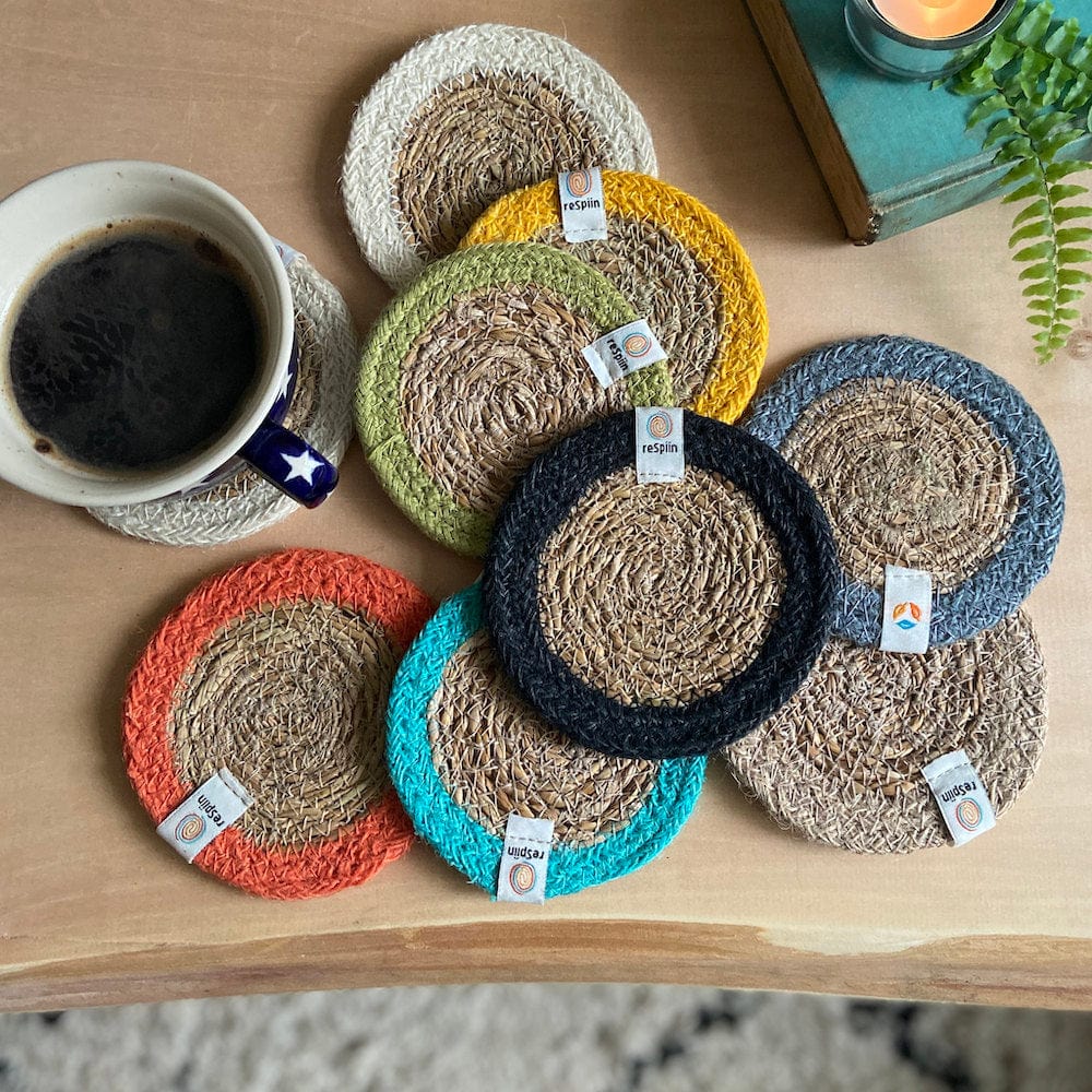 Respiin Round Seagrass & Jute Coaster - Image 9