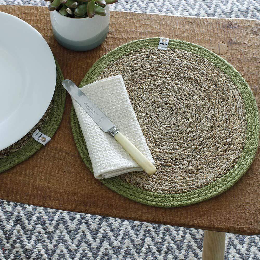 Respiin Round Seagrass & Jute Tablemat - Image 15