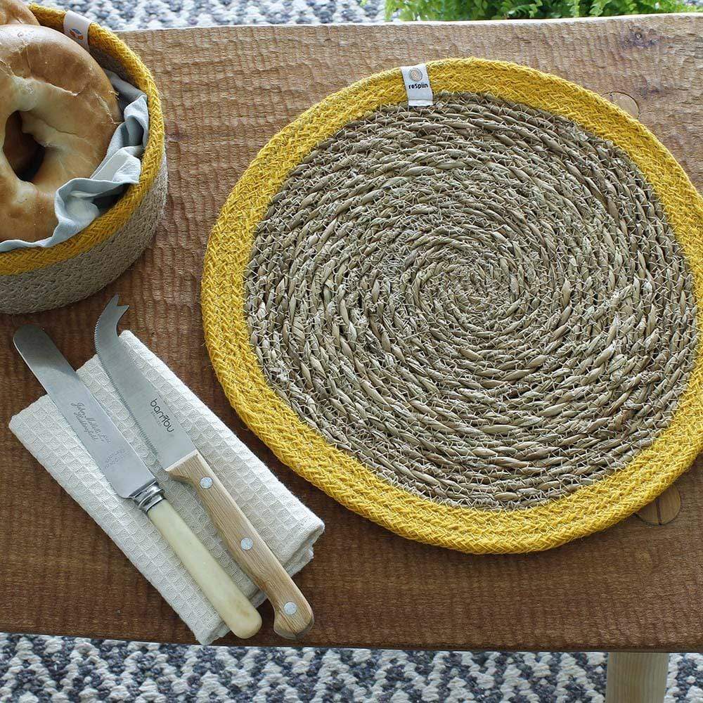 Respiin Round Seagrass & Jute Tablemat - Image 17