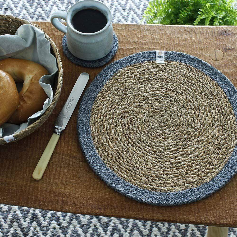 Respiin Round Seagrass & Jute Tablemat - Image 4