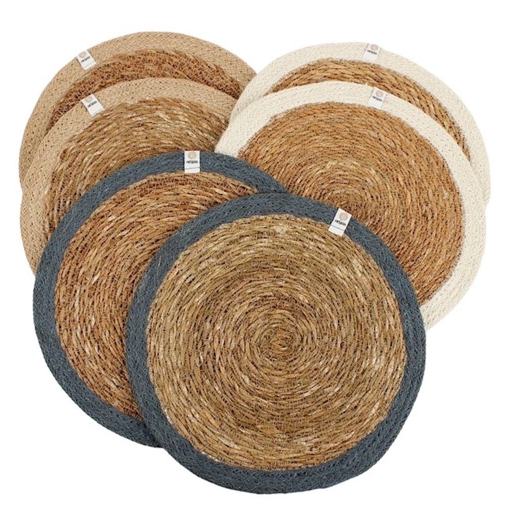 Respiin Set of 6 Seagrass & Jute Tablemats - Naturals - Image 3