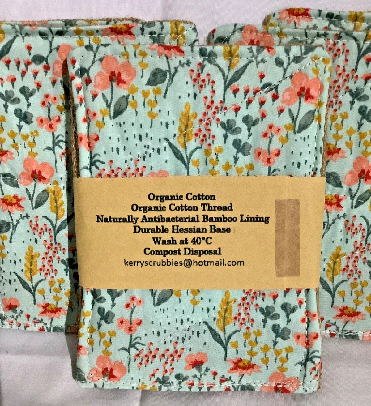 Scrubbies Compostable Washing Up Pads - Floral - Image 3