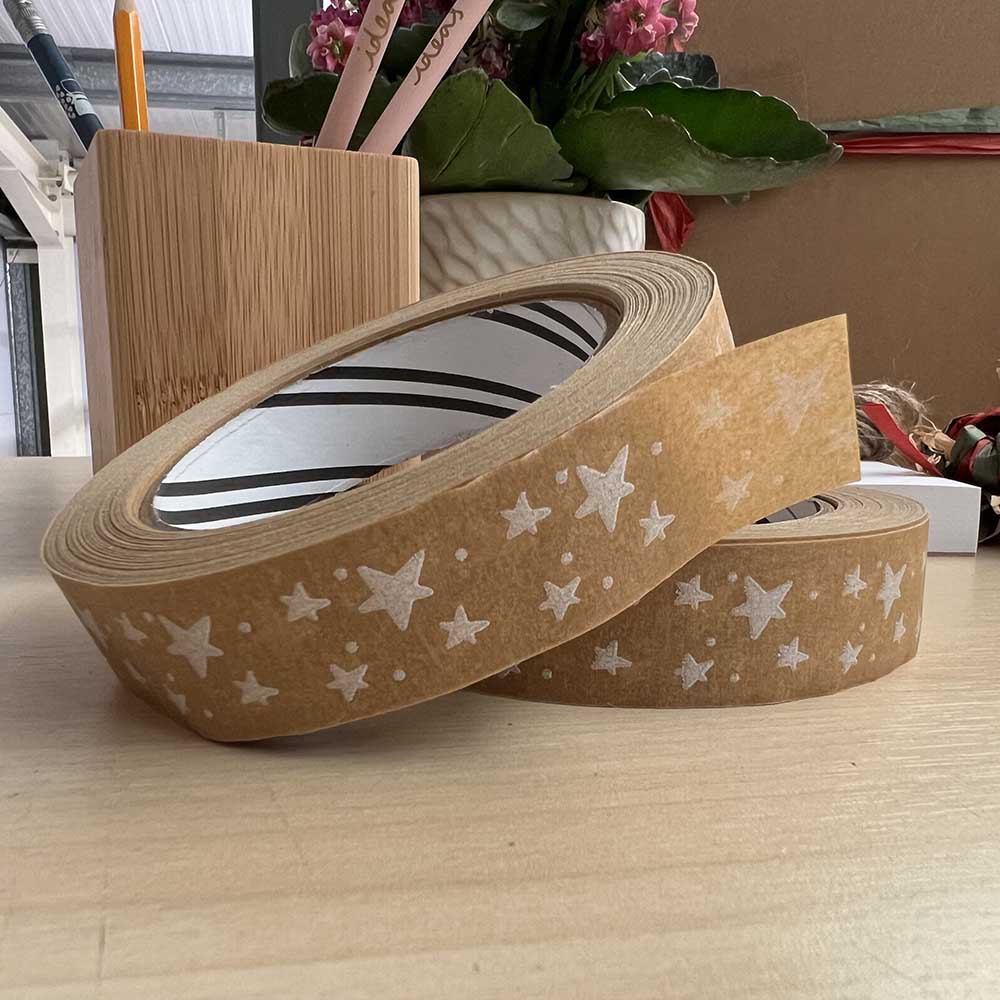 Stars Biodegradable Paper Tape 24mm x 50m - Image 2