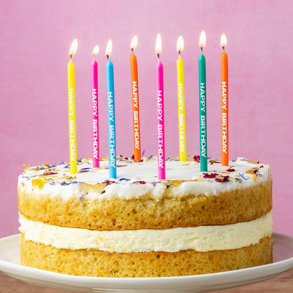 Rainbow Happy Birthday Candles - 24 Pack - Image 2