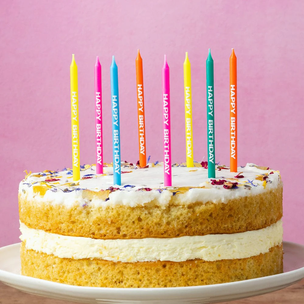 Rainbow Happy Birthday Candles - 24 Pack - Image 4