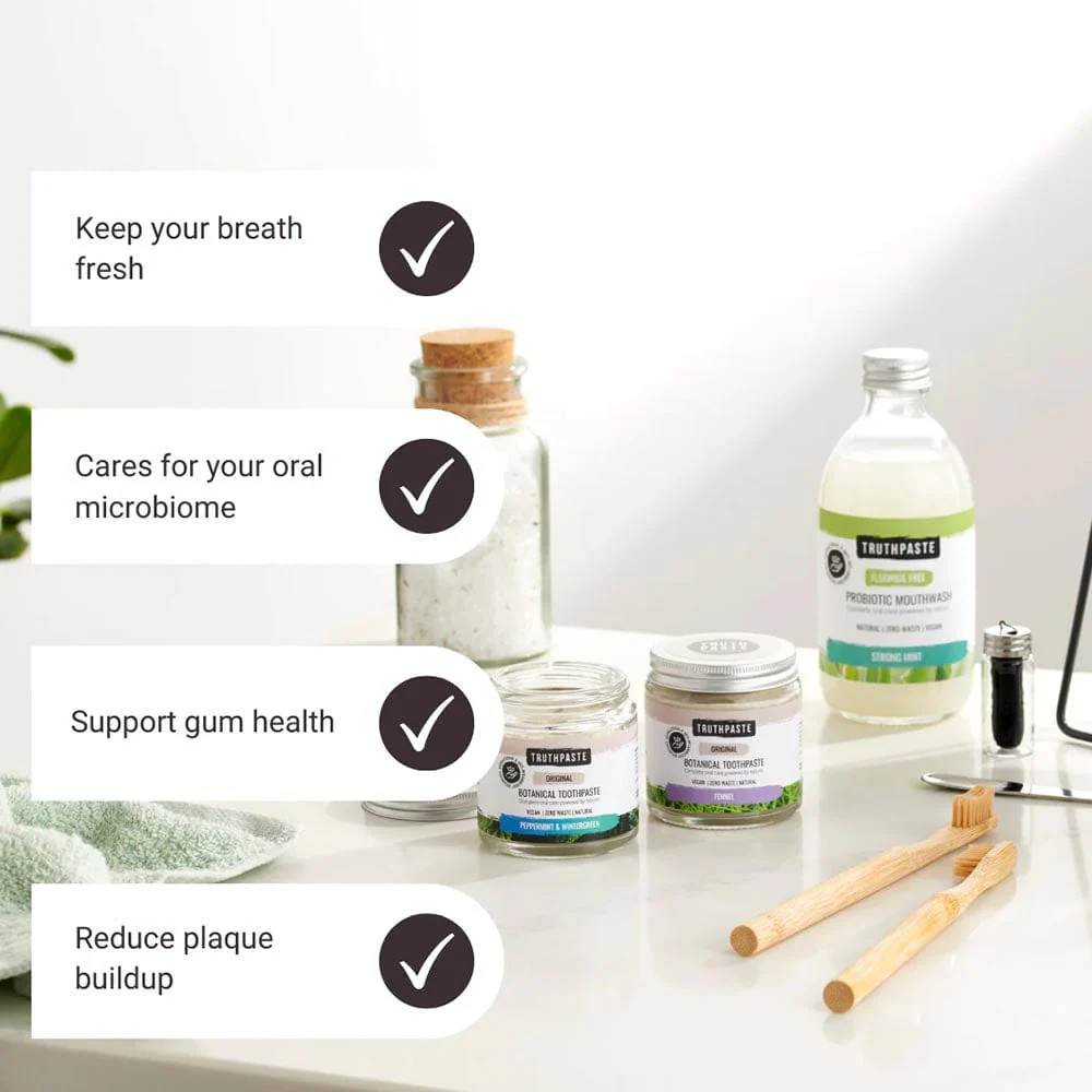 Truthpaste Probiotic Mouthwash Strong Mint - Fluoride Free - Image 2
