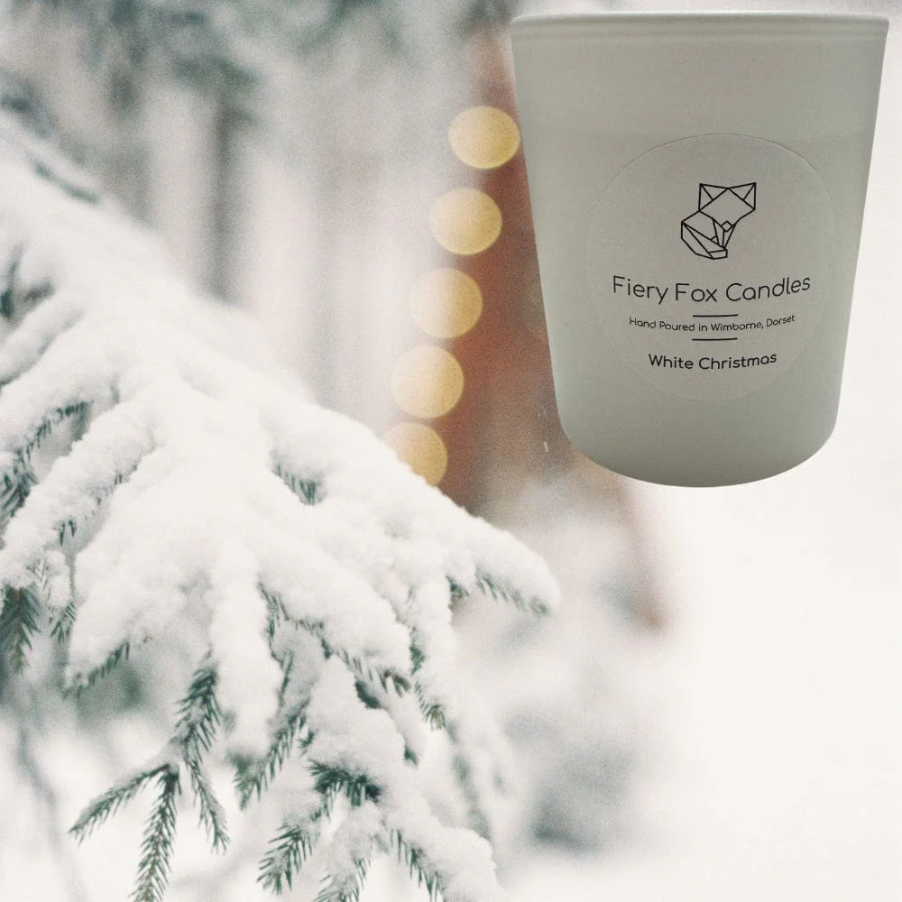 White Christmas Scented Soy Wax Candles