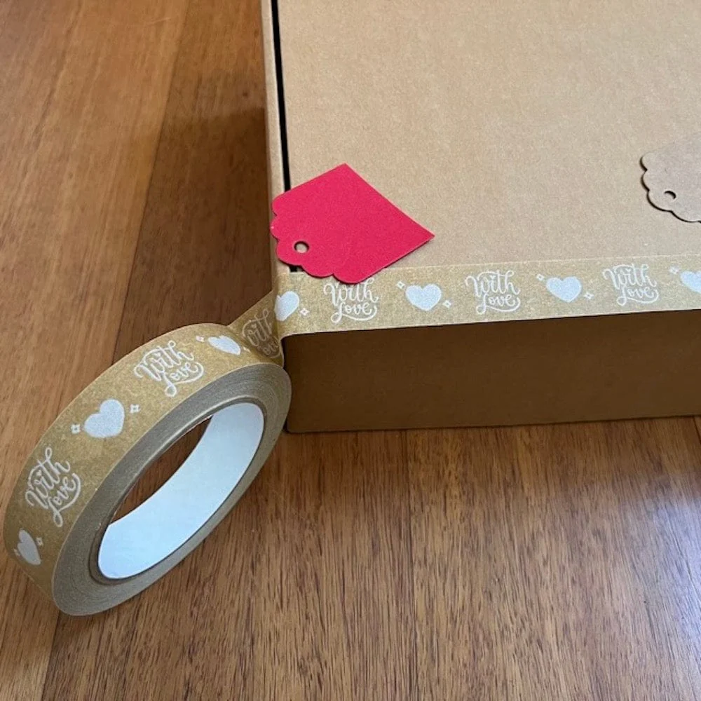 With Love Biodegradable Paper Tape 24mm x 50m - Image 3