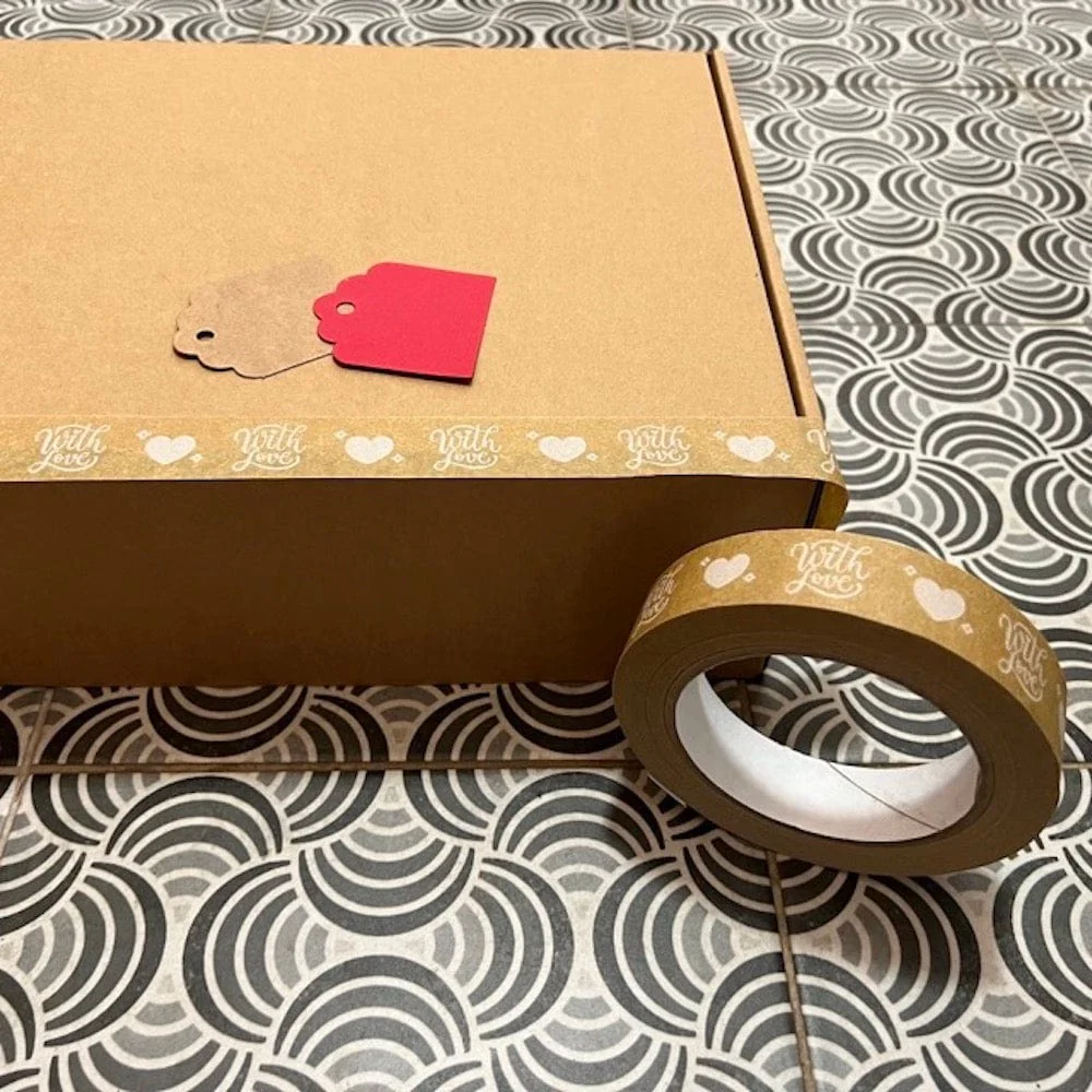 With Love Biodegradable Paper Tape 24mm x 50m - Image 4