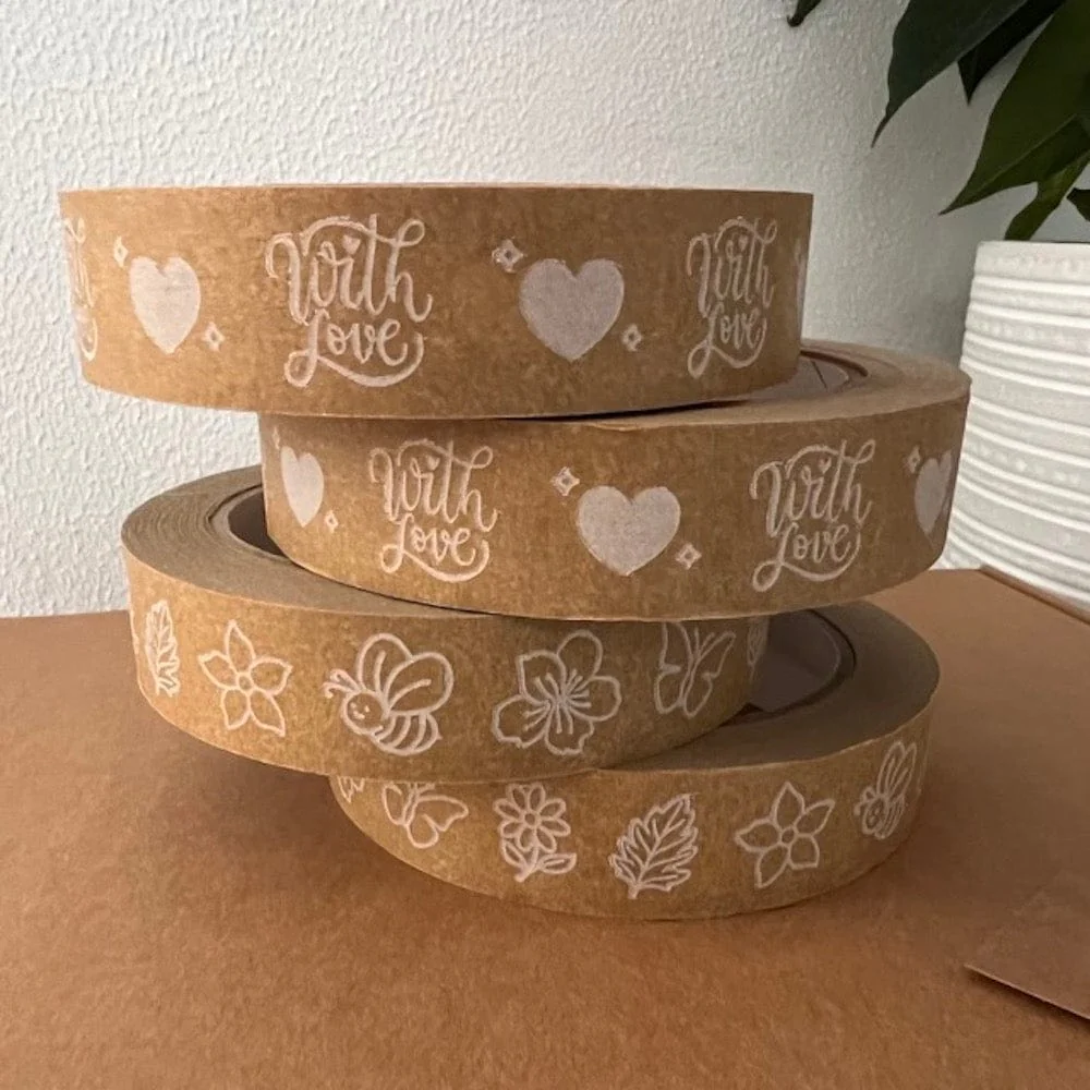 With Love Biodegradable Paper Tape 24mm x 50m - Image 5