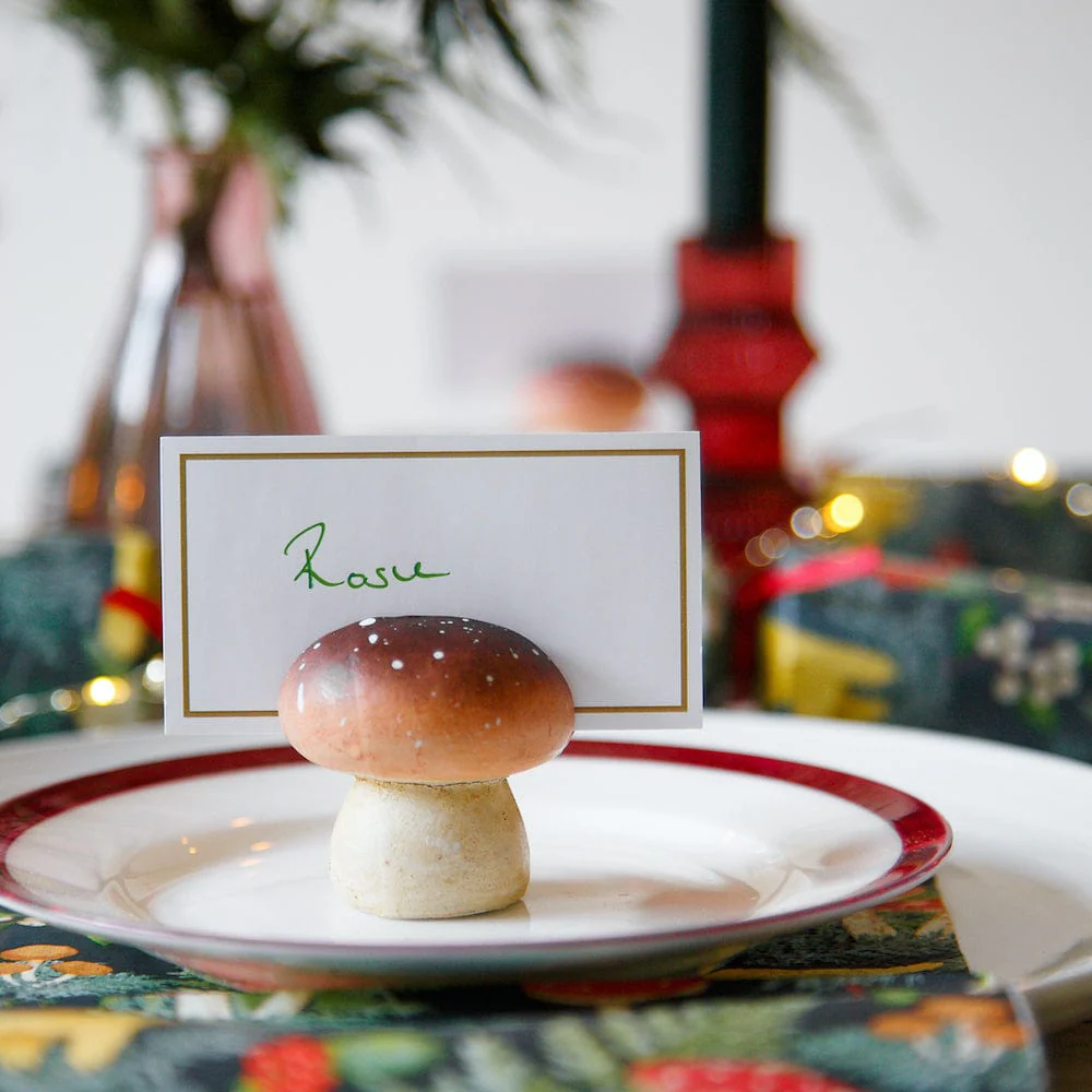 Woodland Mushrooms Ceramic Place Card Holders - 4 Pack