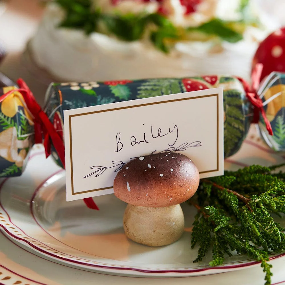 Woodland Mushrooms Ceramic Place Card Holders - 4 Pack - Image 3